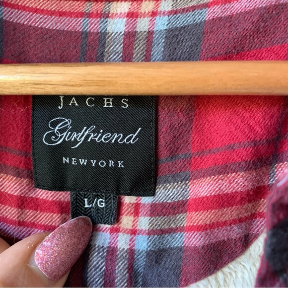 Jacks girlfriend plaid soft interior sweater size large - Picture 2 of 7
